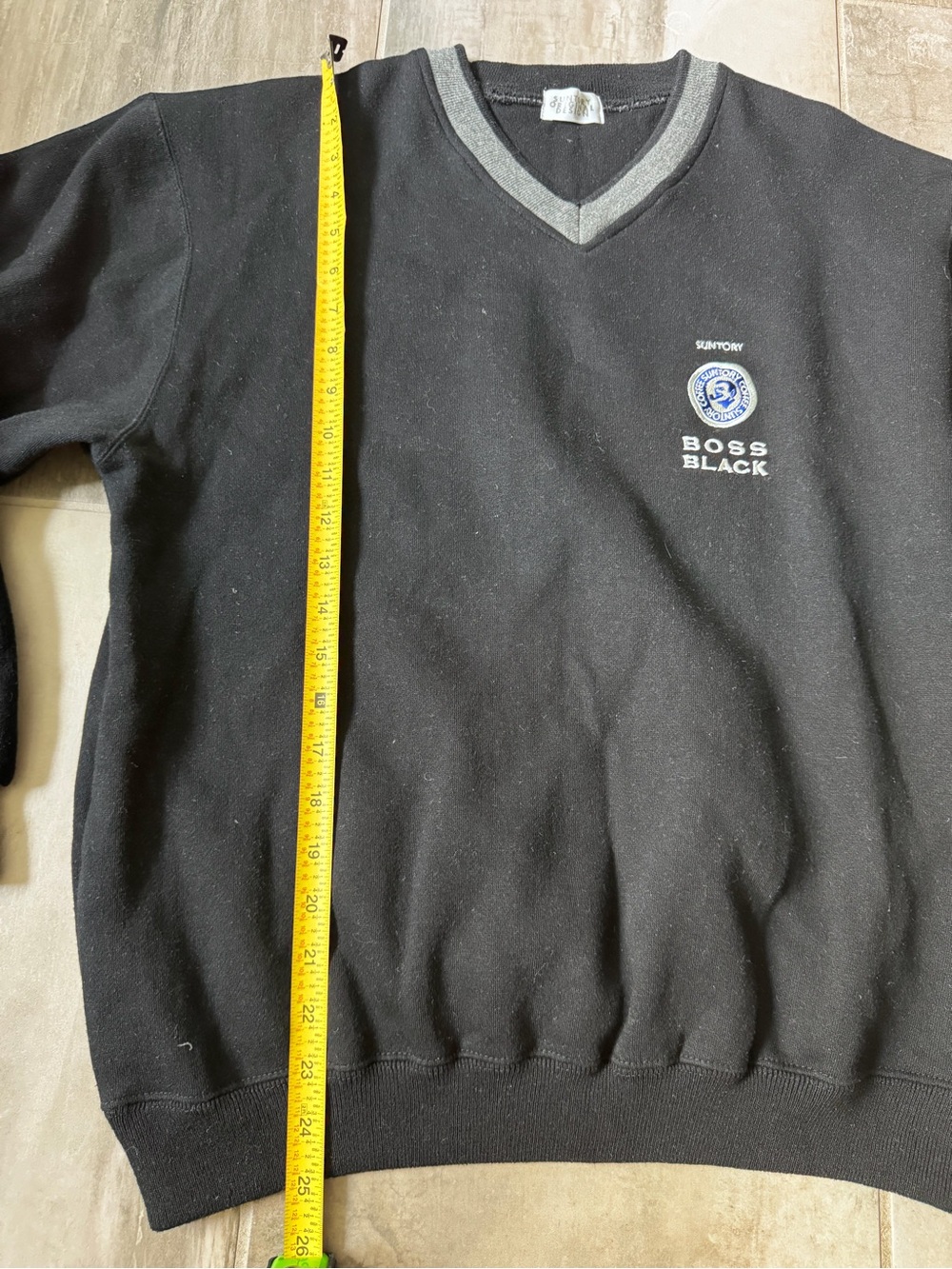 Suntory Boss Black Coffee Vintage Japanese V Neck Sweater S-M - Picture 5 of 9